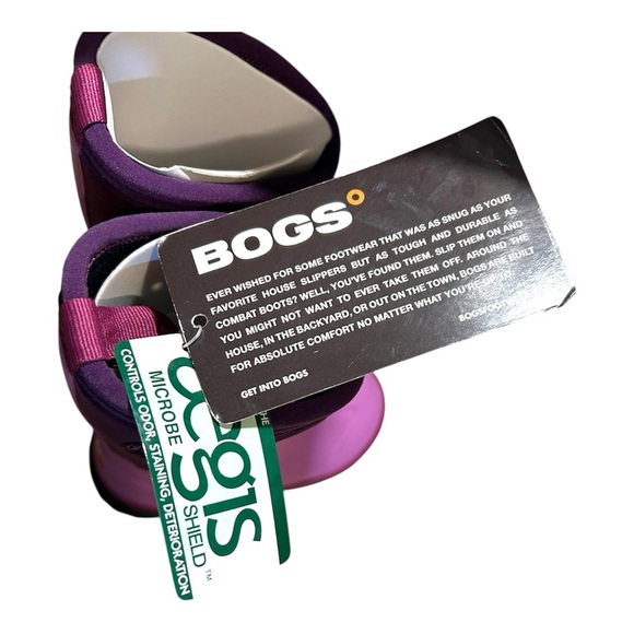 New Toddler BOGS Boots Size 8 52564 Classic High Handle Two Toned Purple rare - Picture 6 of 7